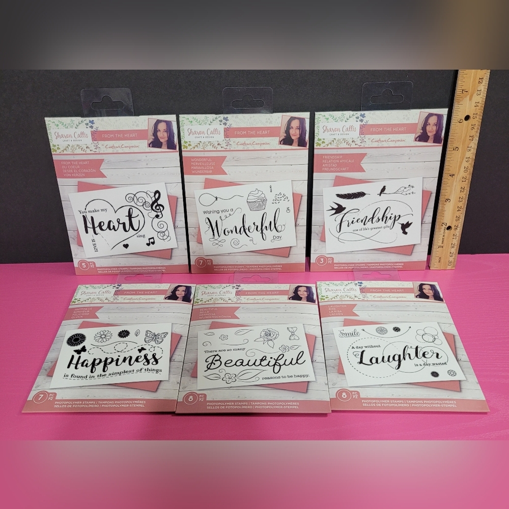 Crafter's Companion Sharon Callis Stamp Sets. Set Of 6 (12)